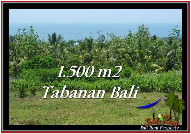 TANAH di TABANAN BALI DIJUAL MURAH 1,500 m2 View Laut dan Kebun