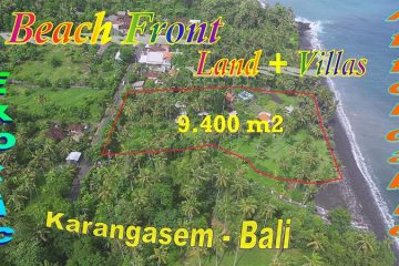 Langka ! Tanah tepi Pantai dijual Murah Gratis Villa di Bali Timur