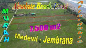 Langka ! Jual Tanah Murah Tepi Pantai di Medewi Jembrana Bali TJB2039